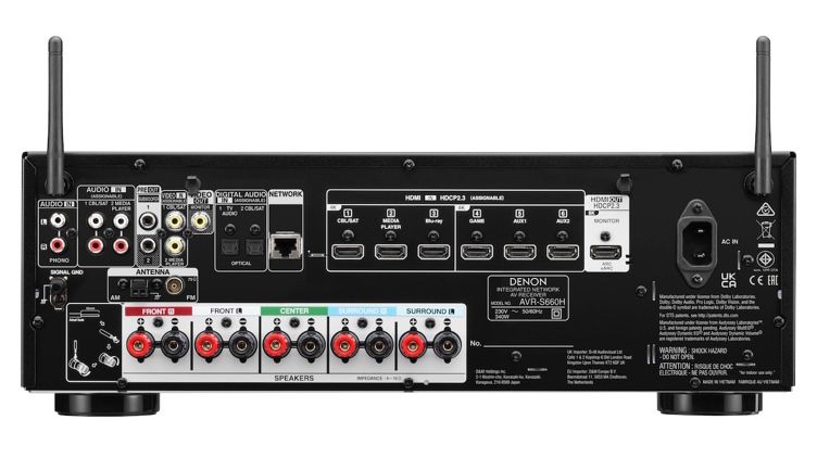 Denon AVR-S660H - Rückansicht