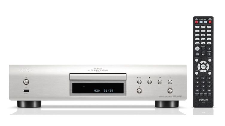 CD-Player in Silber mit Fernbedienung