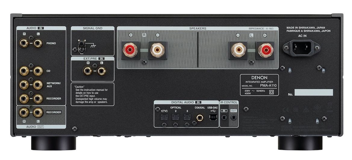 Denon PMA-A 110 - Rückansicht mit Anschlüssen