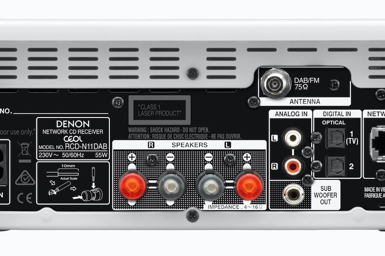 Denon RCD-N 11DAB - Rückseite