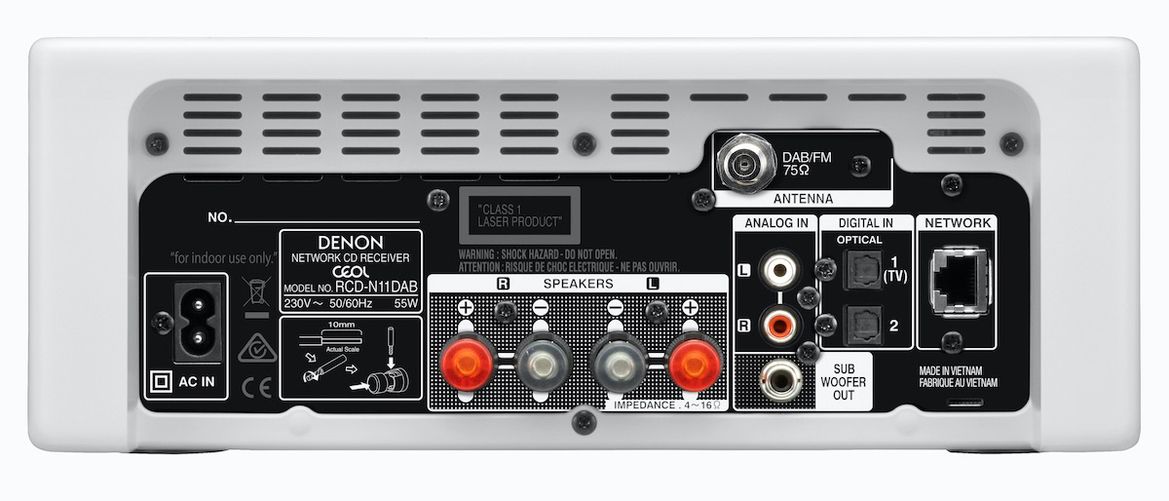 Denon RCD-N 11DAB - Rückseite