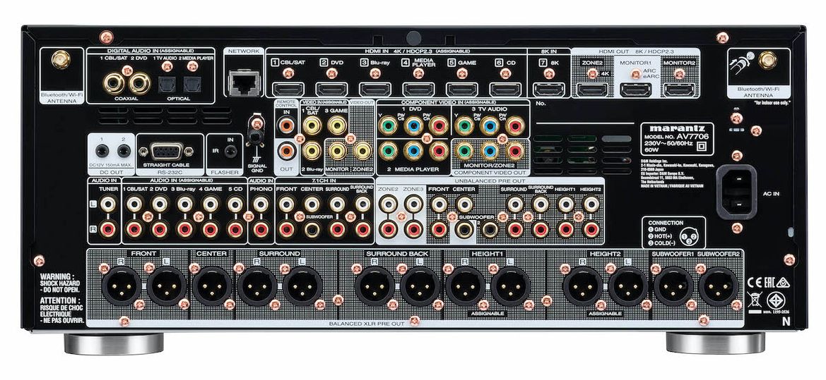 Marantz AV 7706 - Rückansicht