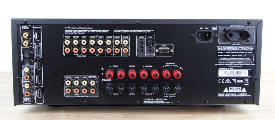 NAD T 758 V3i - Rückansicht