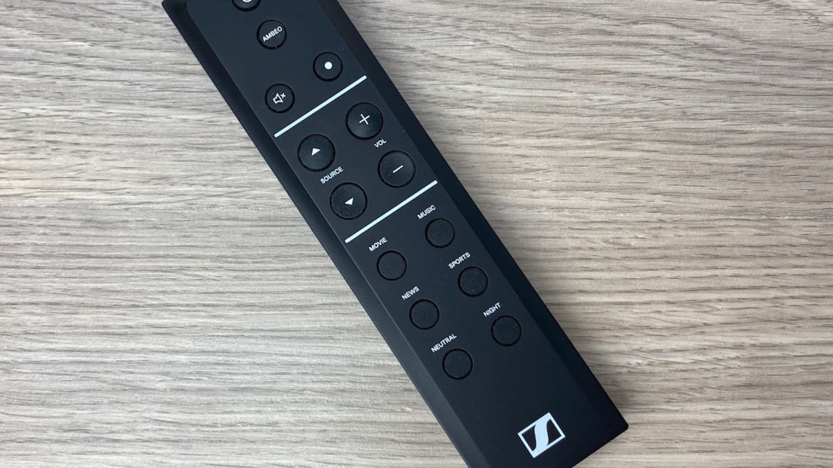 Fernbedienung der Sennheiser AMBEO Soundbar