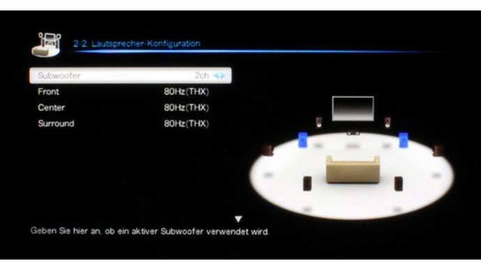 Einmessung: Lautsprecher Konfiguration