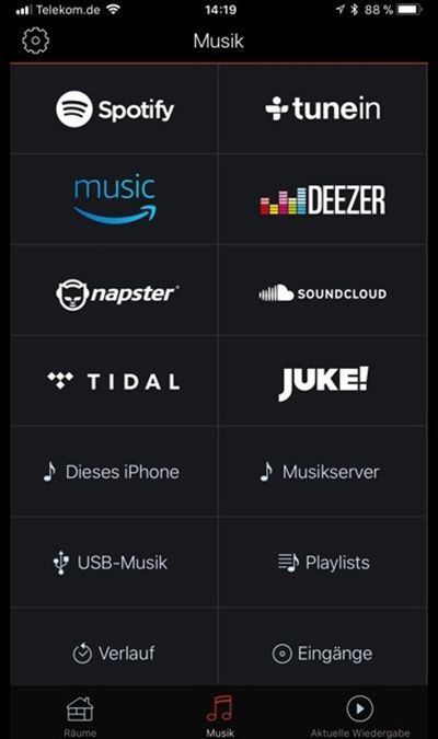 Denon App &gt; TIDAL
