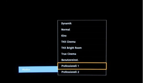 Bildmodus Einstellung bei Panasonic