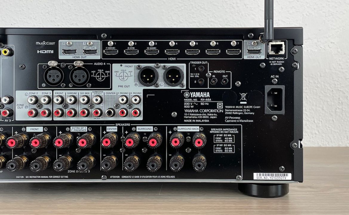 HDMI Anschlüsse Yamaha RX-A6A