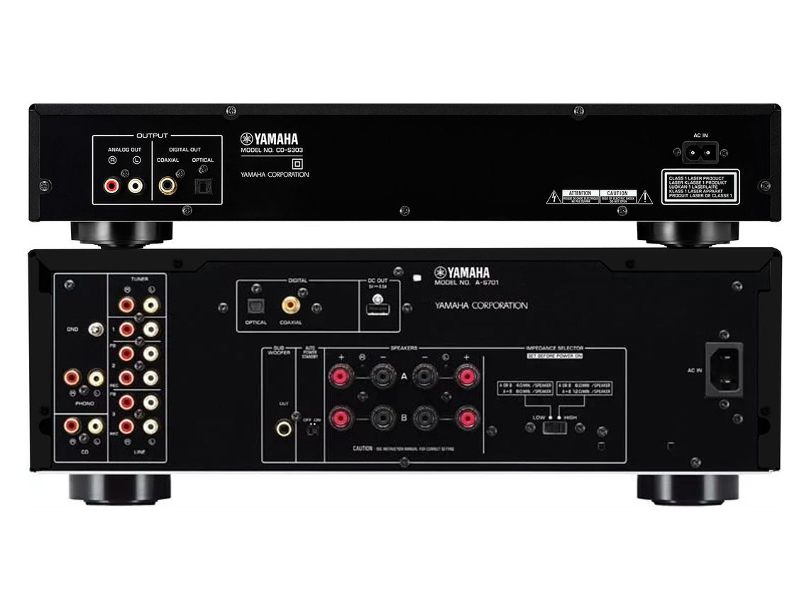 Yamaha A-S701 und CD-S303 - Rückansicht
