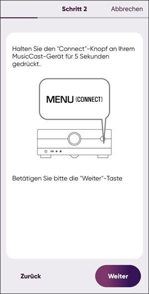 Auch MusicCast nimmt den Anwender bei der Installation an die Hand