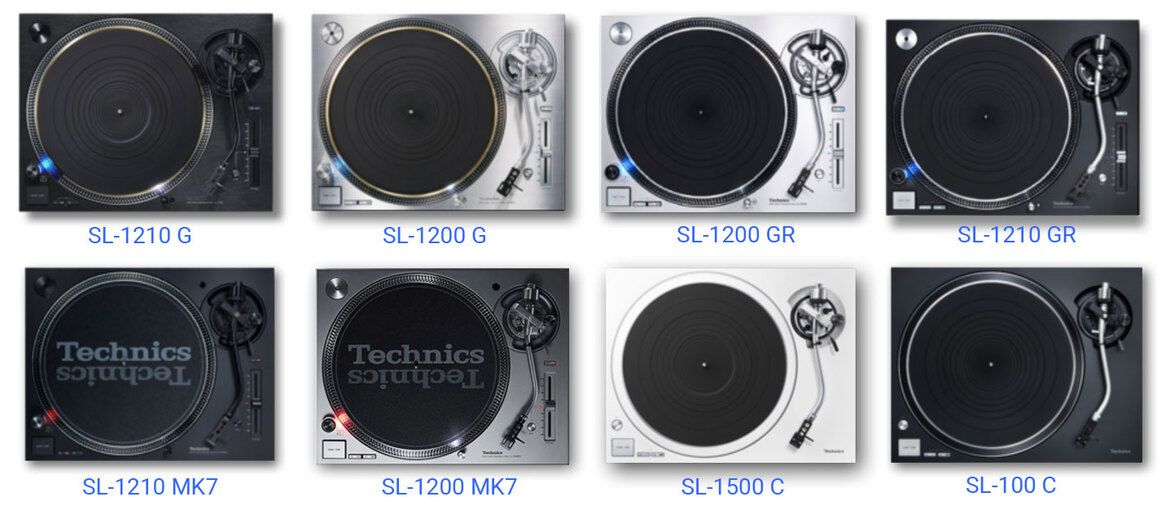 Modell-Übersicht Technics Plattenspieler