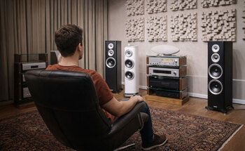 Teaserbild: Ein Kunde hört Musik in einem unserer Studios