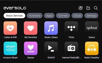 App Übersicht des EverSolo Play