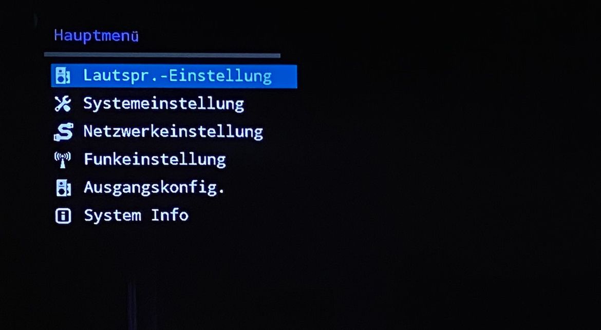 Canton Smart Amp 5.1 - Hauptmenü