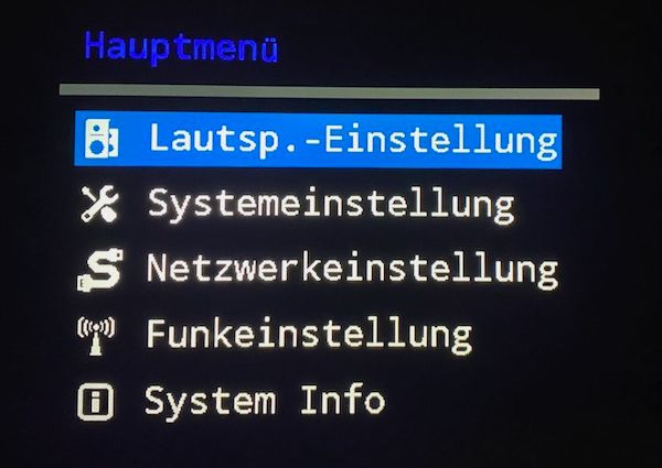 On Screen Display bei der Smart Soundbar 10
