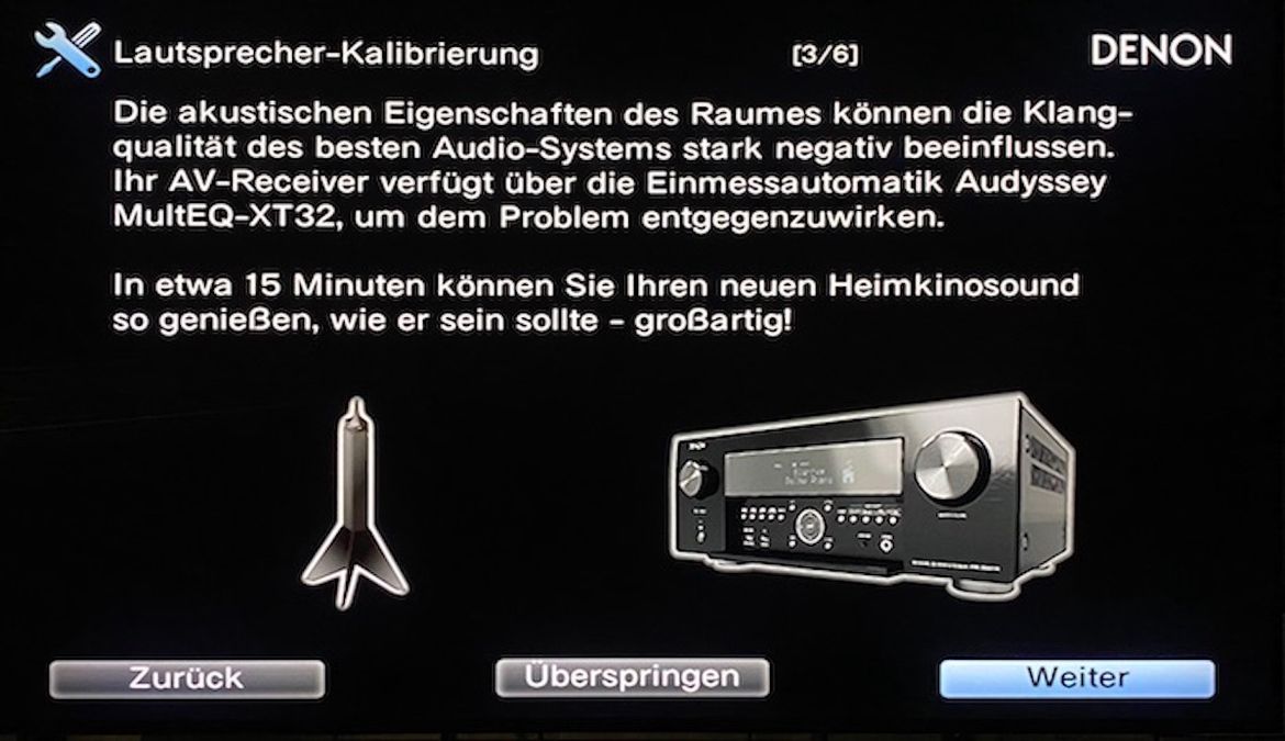 Lautsprecher-Kalibrierng beim Denon AVC-X6700H