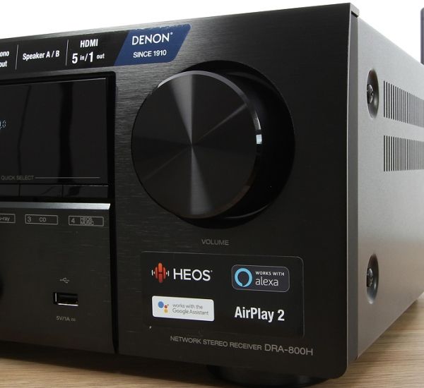 Denon DRA-800H  - Abbildung Lautstärke-Drehregler