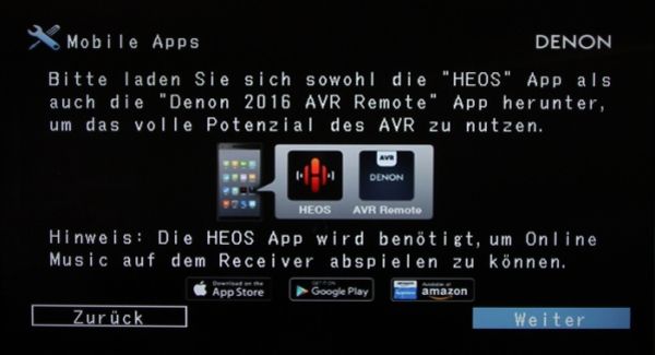 Denon DR-800H - Hinweise auf verfügbare Apps