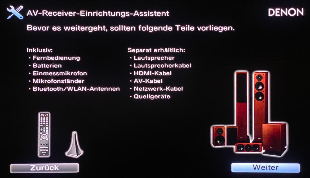 AV-Receiver-Einrichtungsassistent