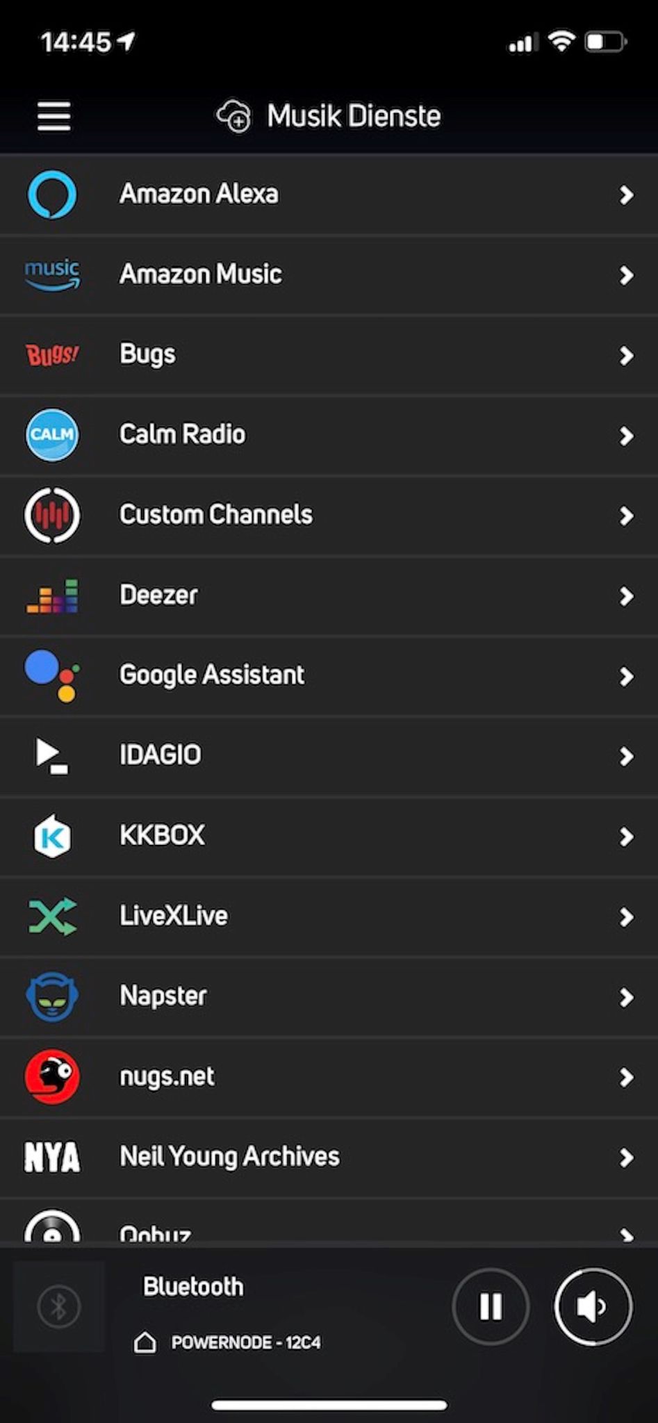 Musikstreaming-Dienste