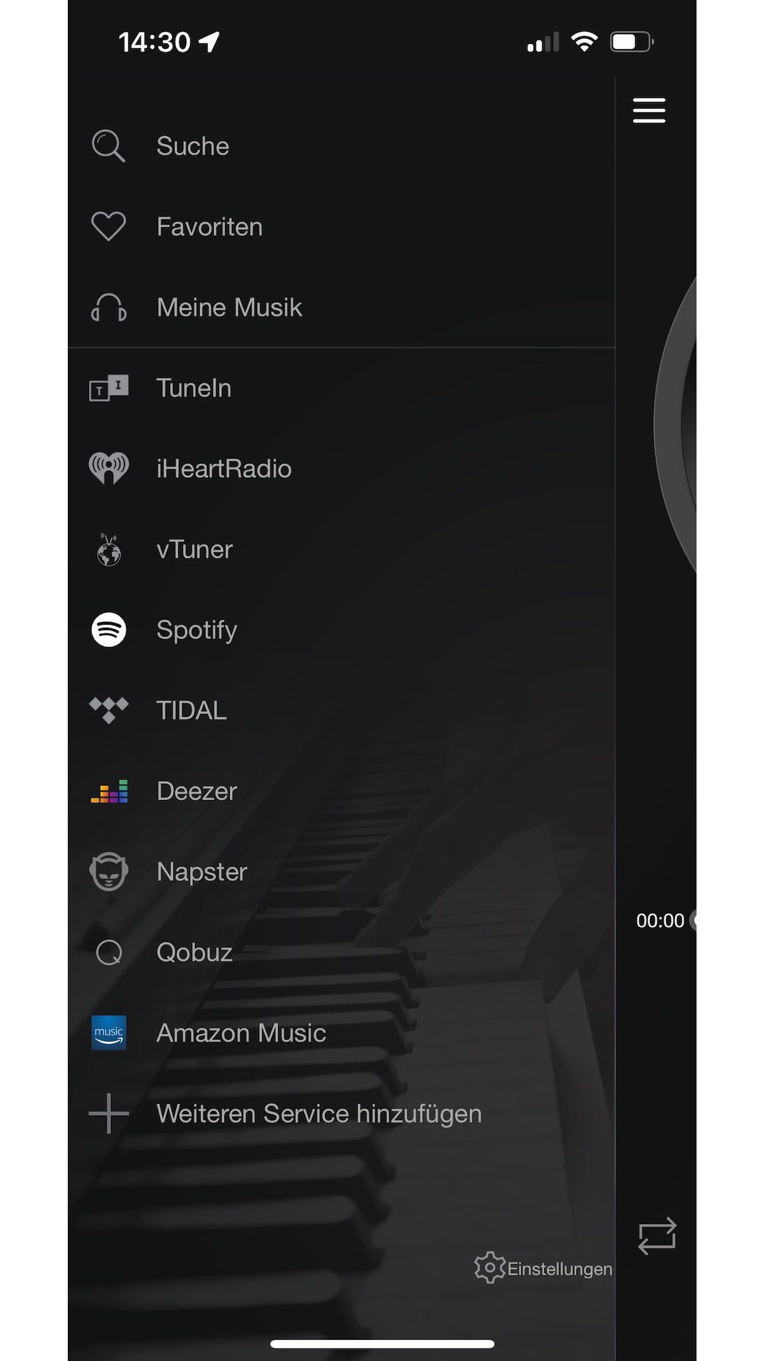 Advance Paris MyCast 7 - Dienste Übersicht