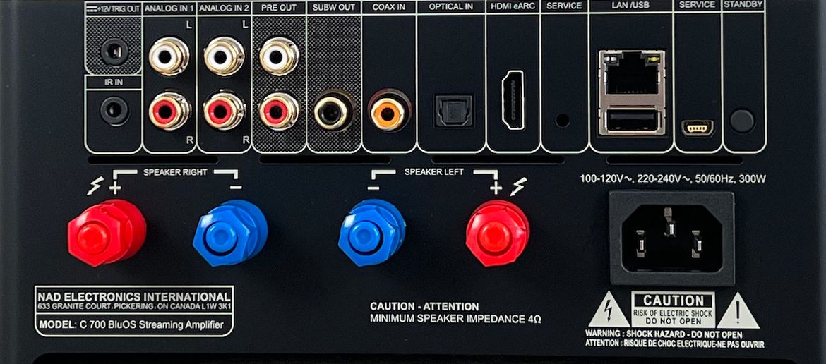 NAD C 700 - Anschlüsse