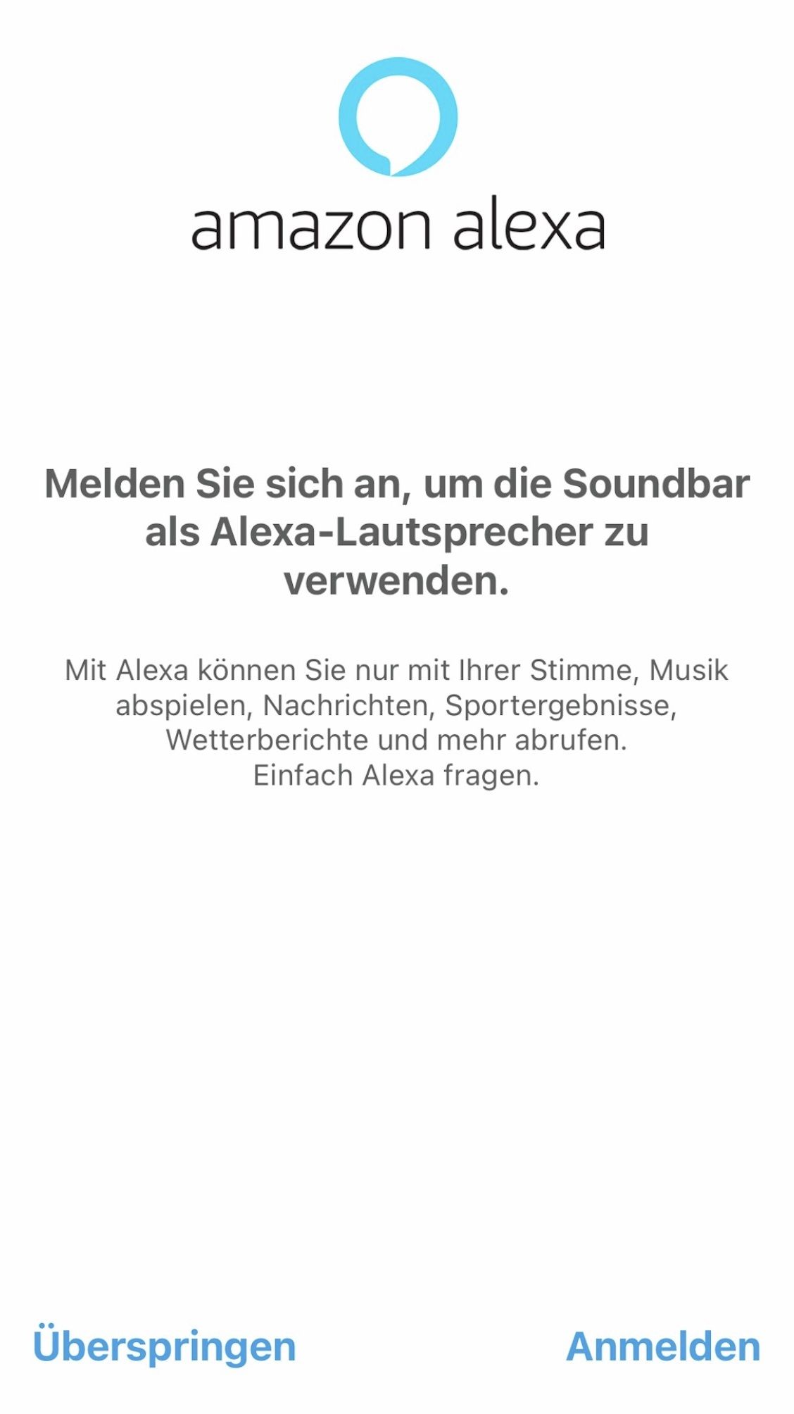 Screenshot der Alexa-App