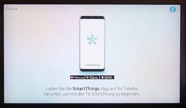 Einrichtung per Smartphone-App Smart Things