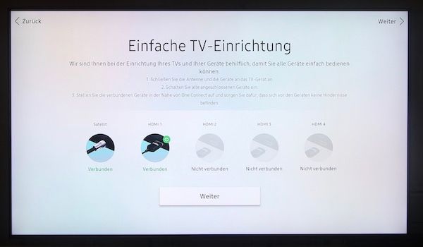 Einfache Einrichtung per Installationsassistent