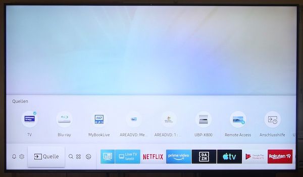Samsung Smart Hub - Quellenübersicht