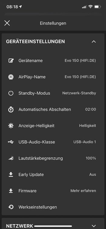 Geräte-Einstellungen vornehmen