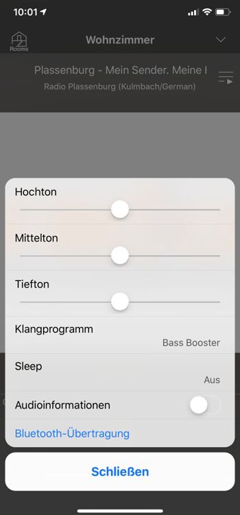 Integrierter EQ, Klangprogramme, Sleep-Modus