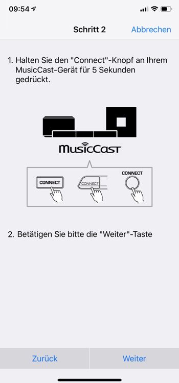 Installation mit der MusicCast App
