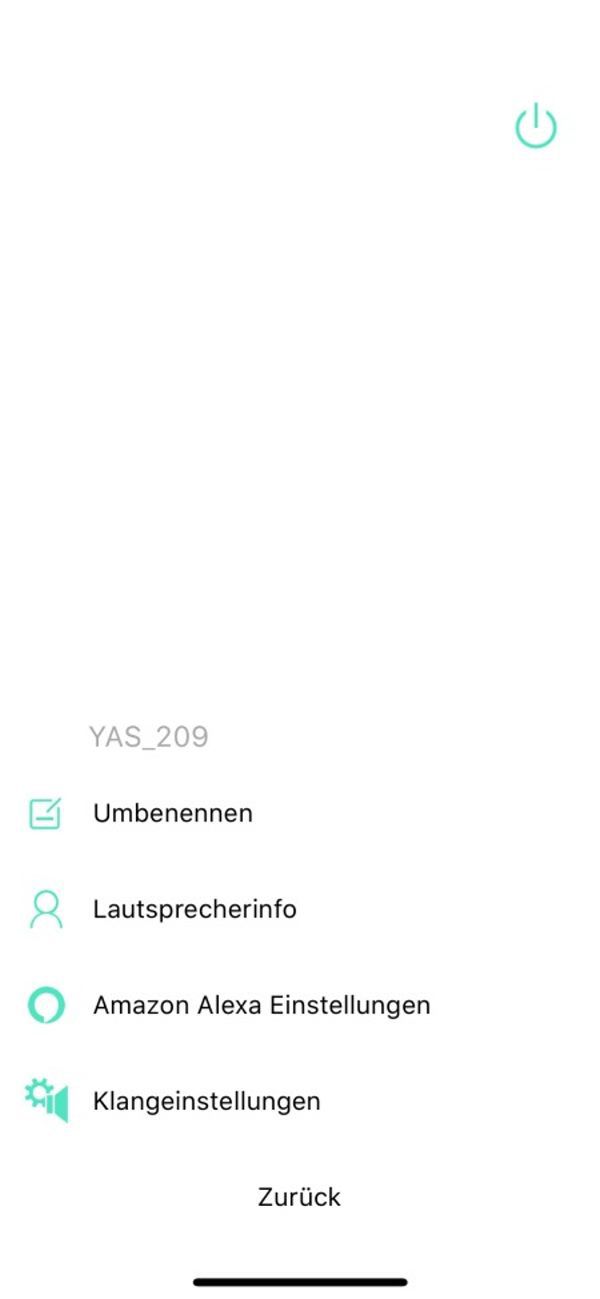 Controller App:  Klangeinstellungen
