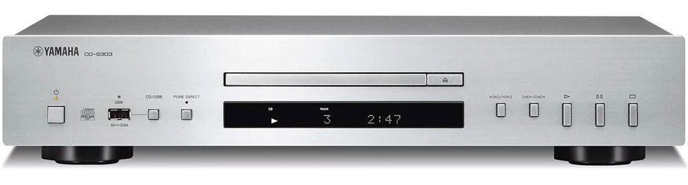 Der CD-Player Yamaha CD-S303 in silber