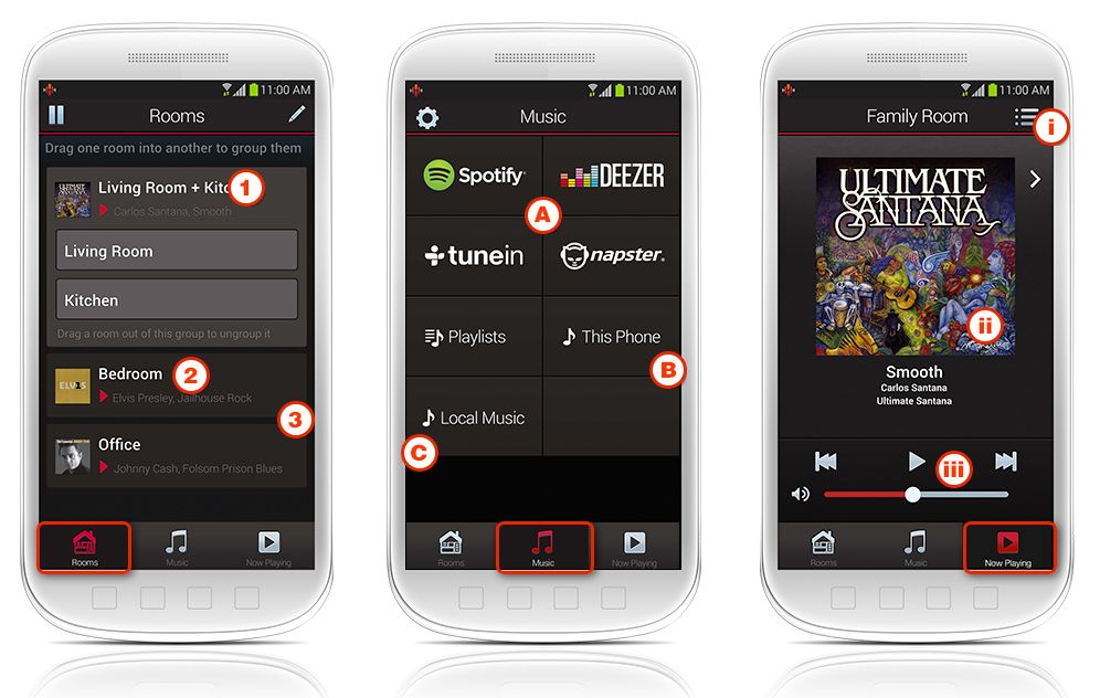 Heos App Screenshots