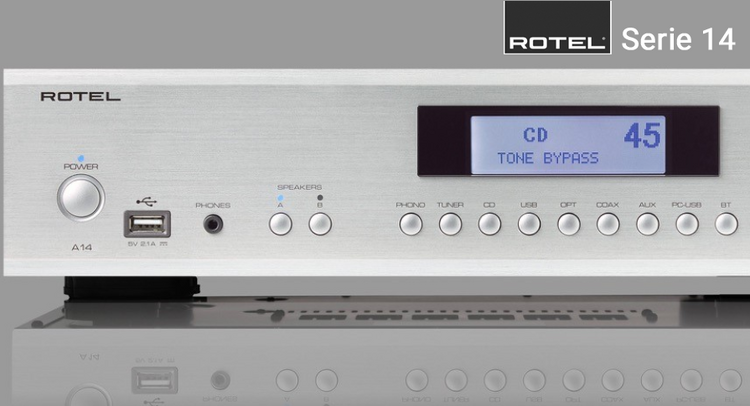 ROTEL A14, der leistungsstärkste Stereo-Verstärker der Serie 14