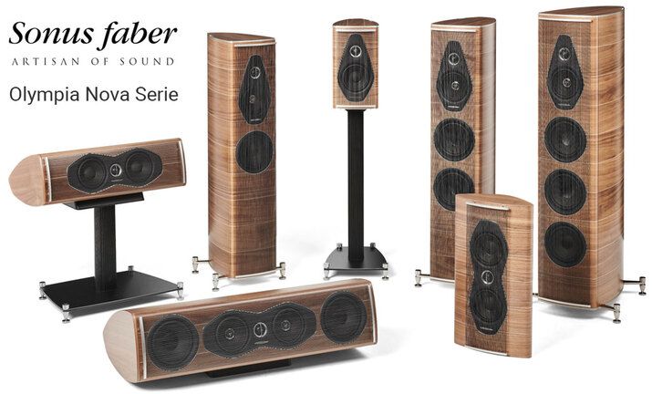 Gruppenbild der Lautsprecher der Olympica Nova Serie von Sonus faber