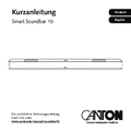 Canton Smart Soundbar 10 Kurzanleitung