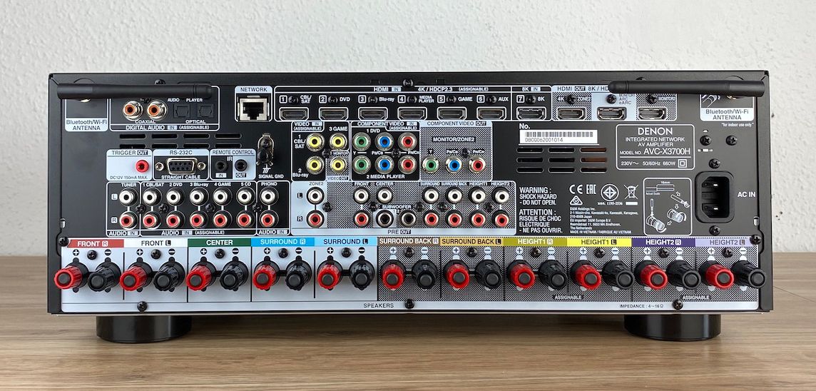 Denon AVC-X3700H - Rückansicht