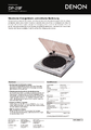 Produktinfoblatt zum Denon DP-29F