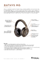 Focal Bathys MG Datenblatt (Englisch)