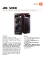 Hier kommen Sie zum Datenblatt der JBL S3900 (englisch)