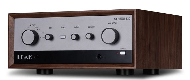 Walnuss-farbener Leak Stereo 130 Verstärker