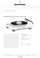 Produktinformation des Marantz TT-15S1