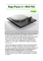 Rega Planar 6 Produkt-Info