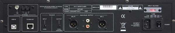 Rückseite Advance Acoustic MAT 605
