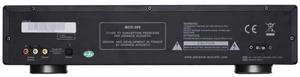 Rückseite Advance Acoustic MCD 200