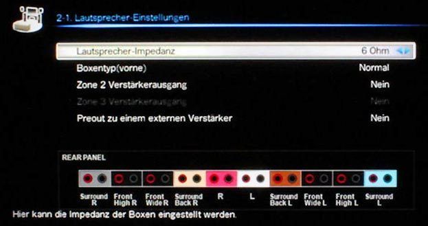Endstufen-Konfiguration