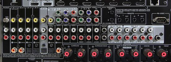 Anschlussfeld receiver-Rueckseite